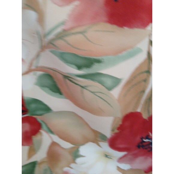 Talbots Silk/Cotton-Tans- Red- Floral Skirt W-18/ Side Zipper/ Lined-Fall Colors - Picture 10 of 16